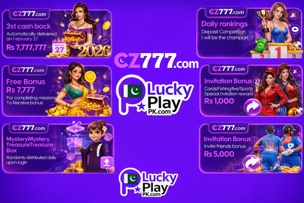 CZ777 bonus offers including cashback, free bonus, rankings and invitation rewards.