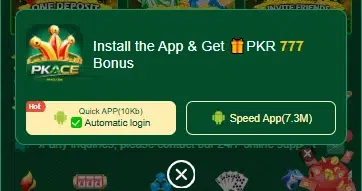 app download banner of pk ace apk